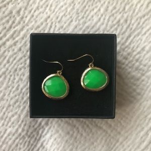 Francesca’s Green and Gold Drop earrings